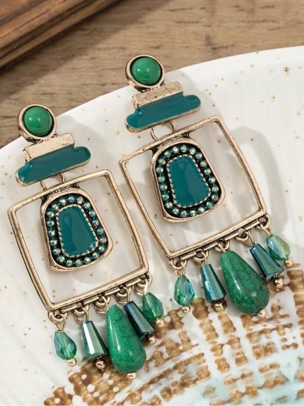 Aqua Stone Earrings 🌊 ☀️